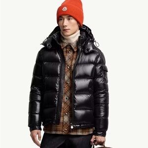Authentic Moncler Shiny Black Puffer Jacket